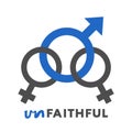 Design of unfaithful man icon