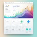 The design of the user interface of a financial services company, the Landing page, the white color of the interface. Generated by