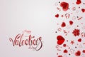 Design for Valentine`s Day, holiday card, the inscription on a light background. Sale poster, blank, love, sale, flyer