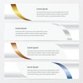 Design vector banner gold, bronze, silver, blue color Royalty Free Stock Photo