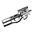 Gun fn p90 gun Royalty Free Stock Photo