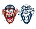 Crazy monkey mascot cartoon