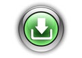 Download icon button design glossy Royalty Free Stock Photo