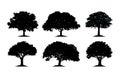 Oak Tree Silhouette Cliparts
