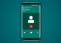 Whatsapp messenger calling screen user interface