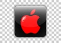 Apple operating system Icon button with symbol Inside Royalty Free Stock Photo
