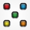 Design vector square button for web button icon Royalty Free Stock Photo