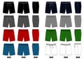 Design vector template shorts collection for men 01