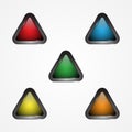 Design vector triangle button for web icon Royalty Free Stock Photo