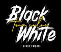 Design vector typography BLACK WHITE Royalty Free Stock Photo