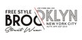 Design vector typography brooklyn new york city Royalty Free Stock Photo