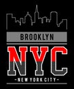 Design vector typography brooklyn new york city Royalty Free Stock Photo
