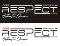 Design vector typography core respect