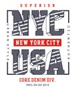 Design vector typography nys usa