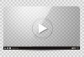 Design of the video player. Interface movie media play bar Royalty Free Stock Photo