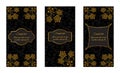 Design vintage booklets with gold floral patterns