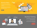 Design for website of business news, training Royalty Free Stock Photo