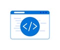 Design website interface. Software or web development icon. Web Development concept. Website coding, Web page. Go to web