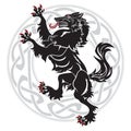 Design Werewolf And Celtic-Scandinavian Ornament