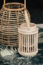 Design wicker lanterns to light up the exterior of the house