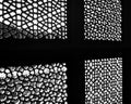 Design of window in black and white with sunlight Royalty Free Stock Photo
