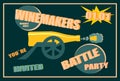 Design for wine event. Winemakers battle party