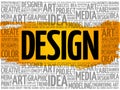 DESIGN word cloud, creative concept Royalty Free Stock Photo