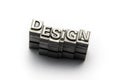 Design word, letterpress block letter Royalty Free Stock Photo