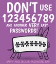 Worried Input Box about Leaks Promoting Safe Password Day, Vector Illustration