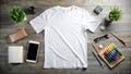 Design Your Dream Tee A Blank White TShirt Ready for Graphic Customization in Digital Design Software
