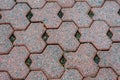 Design zig Zag Red brick texture pattern for flooring. Royalty Free Stock Photo