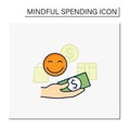 Designate guilt-free spending money color icon