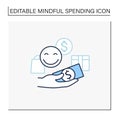 Designate guilt-free spending money line icon