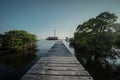 Wood dock at karimun jawa island