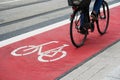Designated bike lane or cycle highway Royalty Free Stock Photo