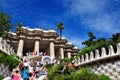 Designed by Antoni Gaudi, Park Guell. Barcelona, Spain. Royalty Free Stock Photo