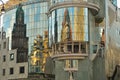 St. Stephen`s Cathedral Stephansdom reflections in the Haas House, Vienna Wien, Austria Ãâsterreich