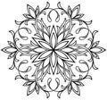 Stylized Victorian Gothic flower ornament