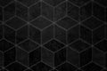 Designed dark stucco background. Plastered wall texture. Black cube texture. Royalty Free Stock Photo