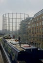 Regents Canal. Gas Holder, Bethnal Green, London.