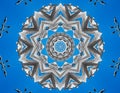 Snowy Days Blue and Gray Mandala