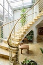 Designed stairway in luxury villa Royalty Free Stock Photo