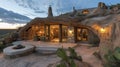 Designed to blend into the rugged desert terrain this underground home offers a cool and comfortable retreat from the