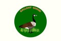 Gallant goose standing very proud