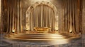 Designed with utmost attention to detail this deluxe gold podium creates a stunning focal point for any runway show or