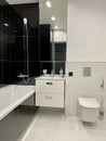 Designer black white bathroom Royalty Free Stock Photo