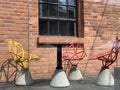 Designer chairs on the street