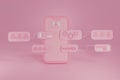 Designer data process development data prototype interface flow chart smartphone application, smartphone mockup creat user Royalty Free Stock Photo