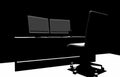 Designer Desk 3D Silhouette