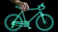 Designer develops new futuristic bike using computer hologram created with generative AI technology